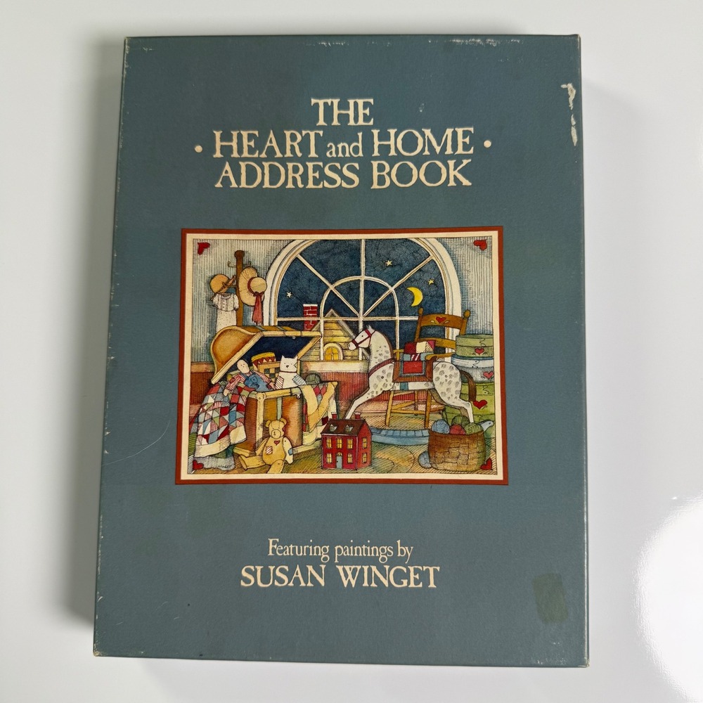 Vintage 1988 Lang Graphics Susan Winget Heart and Home Address Book with Box